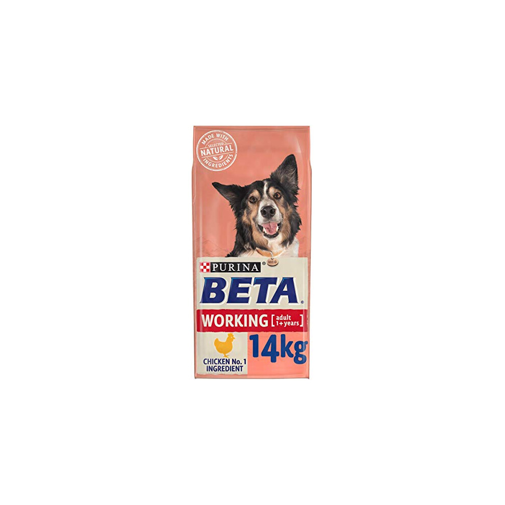 BETA Dry Dog Food Working Dog Chicken 14kg, transparent