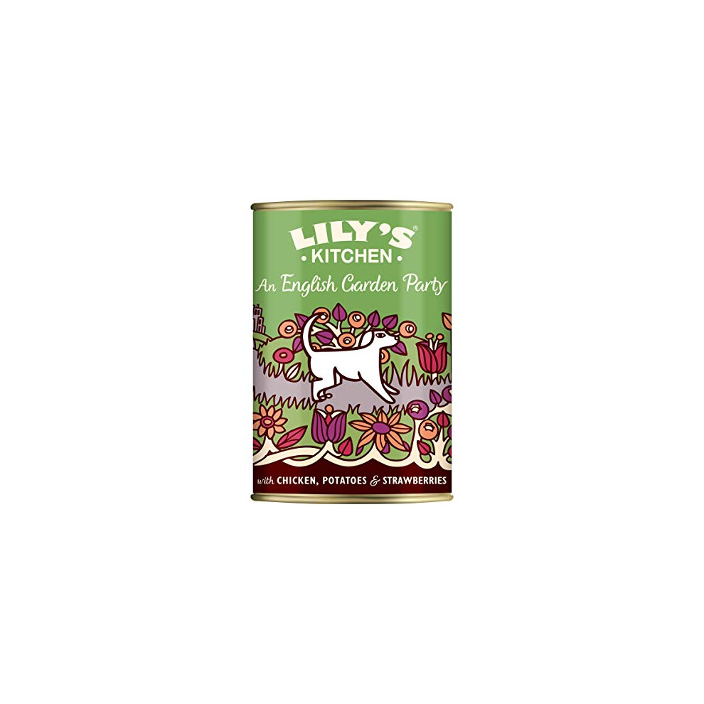 Lily's Kitchen An English Garden Party with Chicken - Grain Free Adult Wet Dog Food (6 Tins x 400 g)