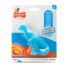 Nylabone Gentle Puppy Dog Teething Dental Dino Chew Toy, Chicken Flavour, Small, for Puppies Up to 11 kg