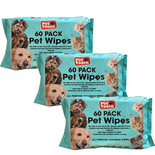Pet Wipes All Purpose Pet Wipes for Dogs & Cats Alcohol Free Cleaning Wipes For Dogs & Cats (180 Wipes)