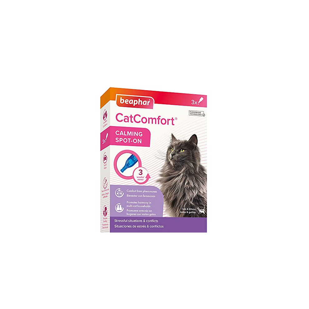 Beaphar CatComfort Calming Spot-On, 3 Pipettes