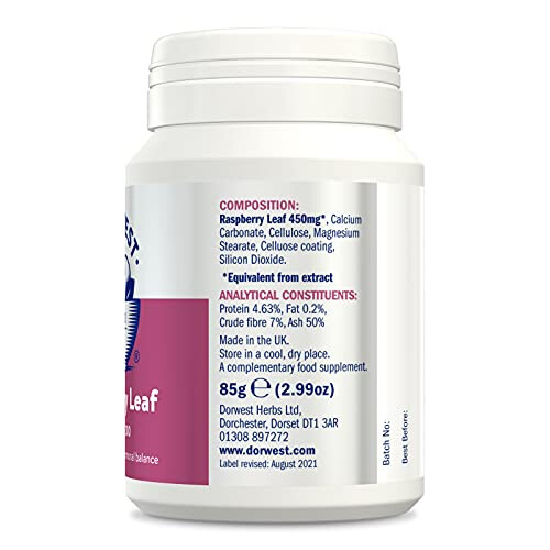Dorwest Herbs Raspberry Leaf Tablets for Dogs and Cats 200 Tablets 2