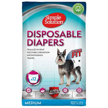 Simple Solution Disposable Dog Diapers for Female Dogs | Super Absorbent Leak-Proof Fit | Wetness Indicator