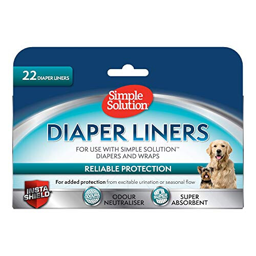 Simple Solution Disposable Dog Diaper Liners Ultra-Absorbency, Pack of 22 1