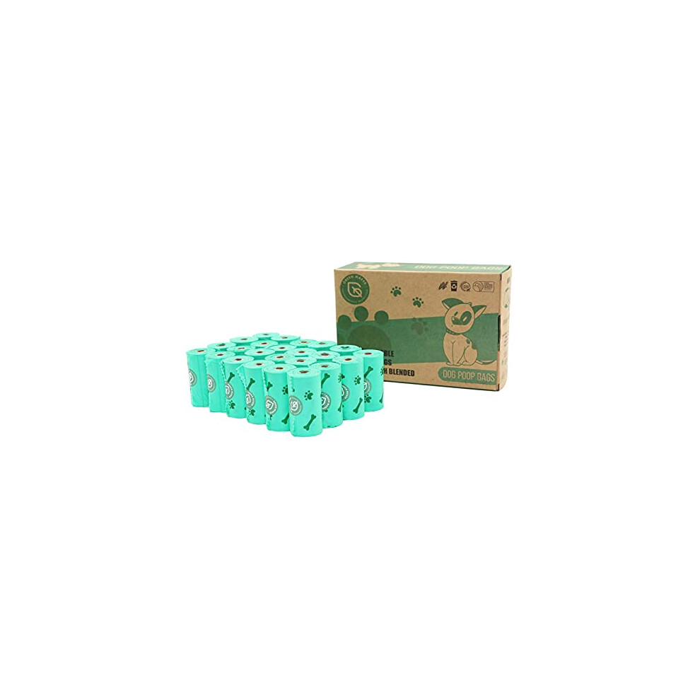 Green Maker Biodegradable 30% Thicker Dog Poop Bags 360 Dog Waste Bags Extra Thick Strong Made from Corn Starch Plants Based (Green)