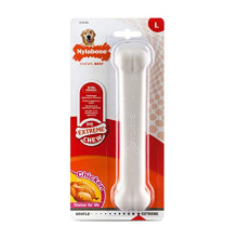Nylabone Dura Chew Extreme Tough Dog Chew Toy Bone, Chicken Flavour, L, for Dogs Up to 23 kg