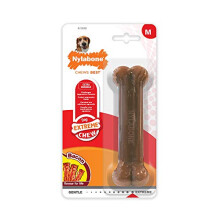 Nylabone Dura Chew Extreme Tough Dog Chew Toy Bone, Bacon Flavour, M, for Dogs Up to 16 kg
