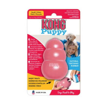 KONG - Puppy Toy Natural Teething Rubber - Fun to Chew, Chase & Fetch (Colour May Vary) - For Small Puppies