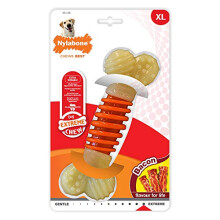 Nylabone Extreme Tough Pro Action Dog Chew Toy, Cleans Teeth, Bacon Flavour, XL, for Dogs Over 23 kg