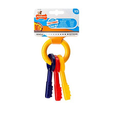 Nylabone Gentle Puppy Dog Teething Chew Toy Keys, Bacon Flavour, Extra Small, for Puppies Up to 7 kg