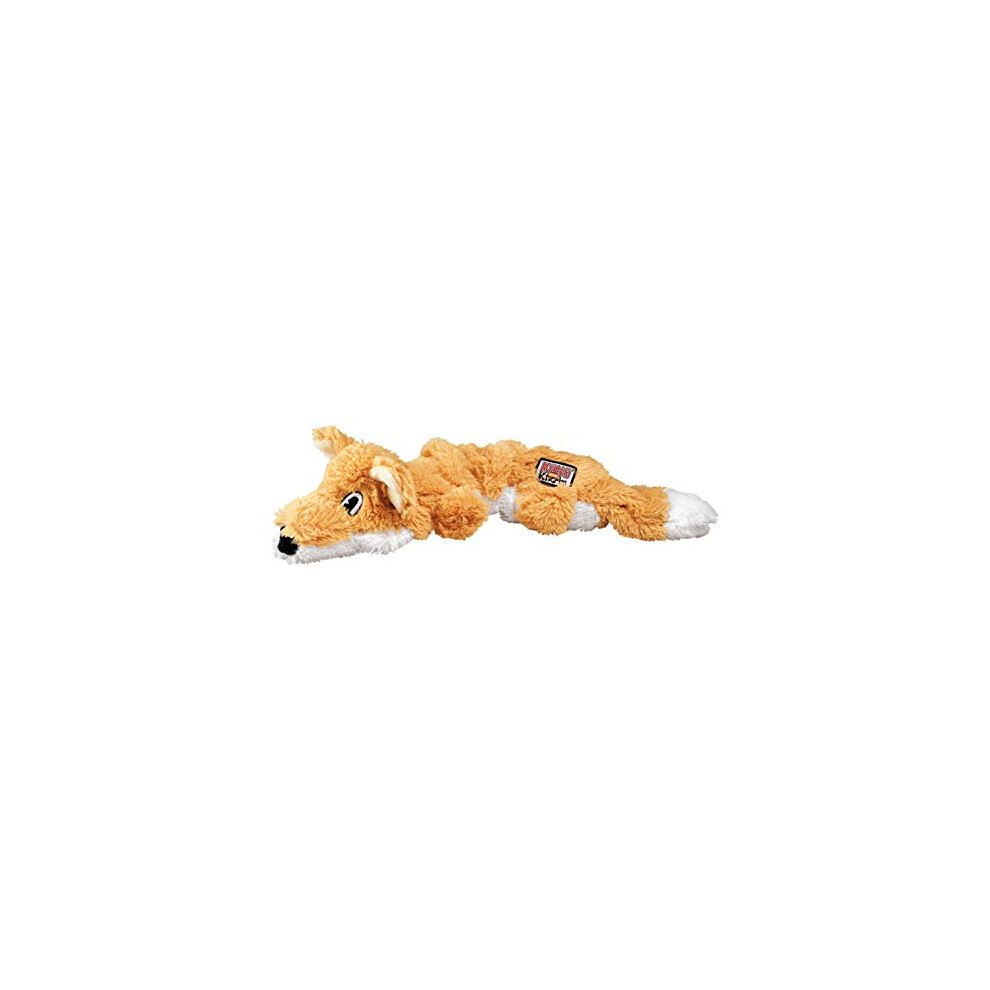 Kong - Scrunch Knots Fox - Internal Knotted Ropes And Minimal Stuffing For Less Mess - For Small/Medium Dogs