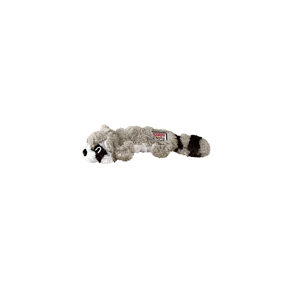 Kong - Scrunch Knots Raccoon - Internal Knotted Ropes And Minimal Stuffing For Less Mess - For Small/Medium Dogs