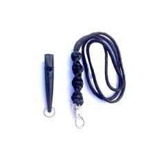 Acme 210.5 Dog Whistle & Lanyard with Barley Twist Knot 3mm in Black
