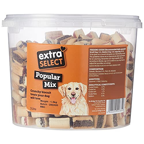 Extra Select Popular Mix Dog Treat Biscuits, 3 Litre