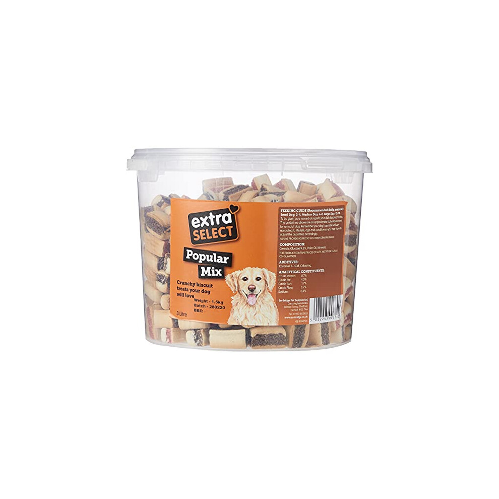 Extra Select Popular Mix Dog Treat Biscuits, 3 Litre