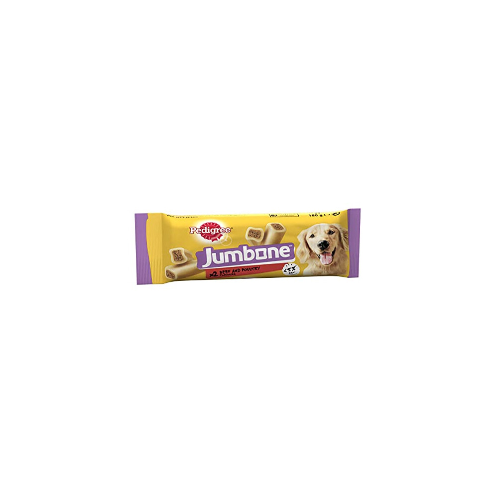 Pedigree Jumbone - Medium Adult Dog Treats With Beef And Poultry Flavour, 24 Chews 180 G