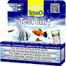 Tetra Test 6-in-1 Strips Aquarium to Test 6 Essential Water Quality Parameters in Less Than 60 Seconds, Pack of 25