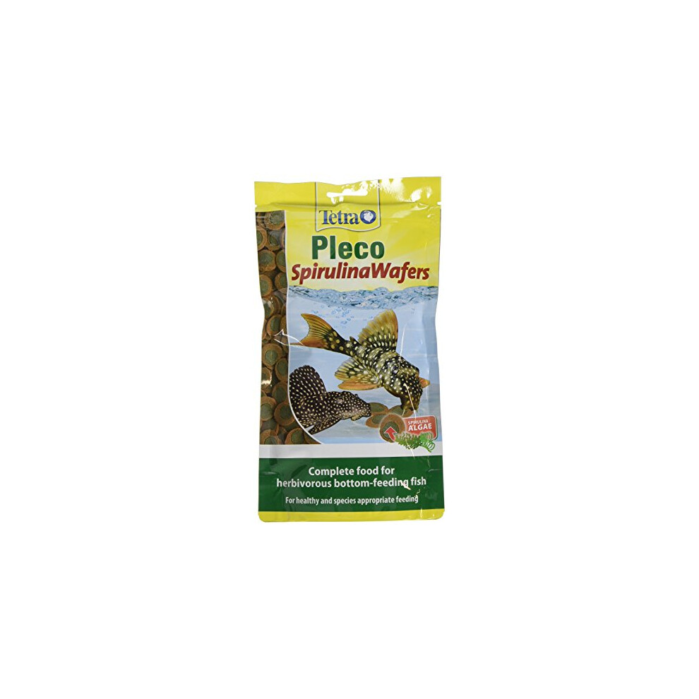 Tetra Pleco Spirulina Wafers for All Herbivorous Bottom-Feeding Fish, 150g