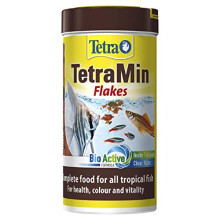 Tetra Min Fish Food Flakes, Complete and Varied Food for All Tropical Fish, 250 ml/52 g