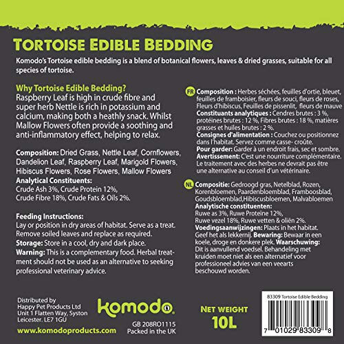 Komodo Komodo Tortoise Edible Bedding 10L, by Komodo,,, 2
