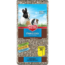Kaytee Clean & Cozy Super Absorbent Paper Bedding for Cages, Hamster, Gerbil, Mice, Rabbit, Guinea Pig, 24.6 Litre, Natural