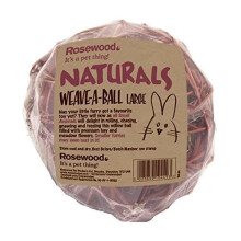 Rosewood Naturals Edible Gnaw Weave-A-Ball, Large, Clear