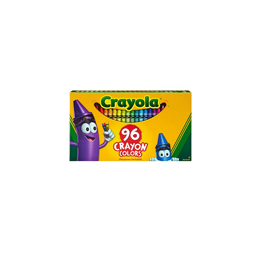 Crayola; Crayons; Art Tools; 96 ct.; Durable, Long-Lasting Colors, Built-in Sharpener