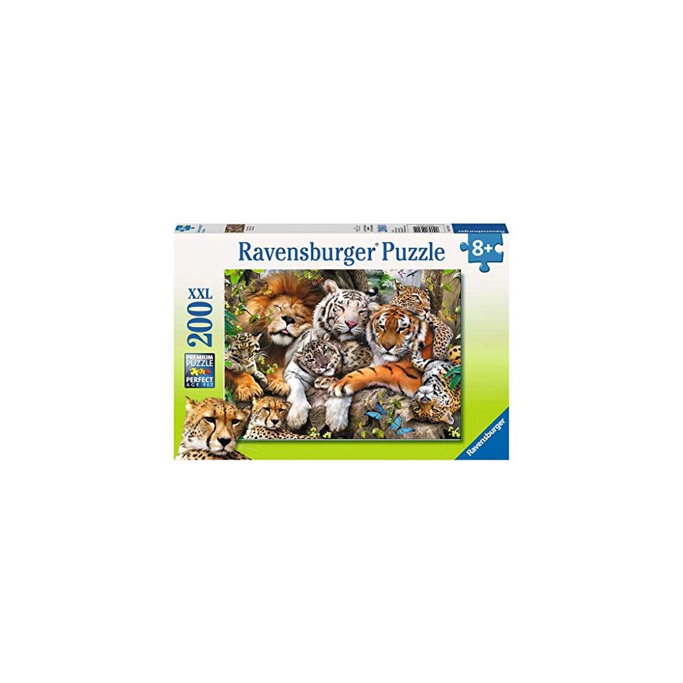 Ravensburger Big Cat Nap 200 Piece Jigsaw Puzzle with Extra Large Pieces For Kids Age 8 Years and Up