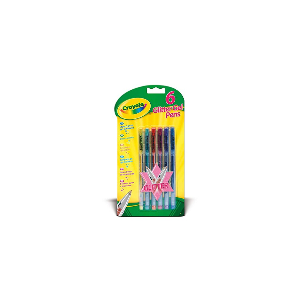 Crayola Glitter Gel Pens (6 Pack), 37747