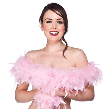 Wicked Costumes Adult Unisex Colour Feather Boa Fancy Dress Accessory (Baby Pink)