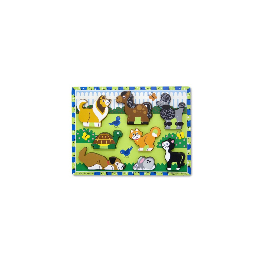 Melissa & Doug Pets Chunky Puzzle | Puzzles | Wooden Toy | 2+ | Gift for Boy or Girl