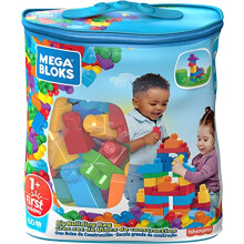 Mega Bloks First Builders Big Building Bag 60-pc Blue