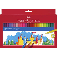 Faber-Castell 554250-50 Felt-Tip Pens - Multicoloured