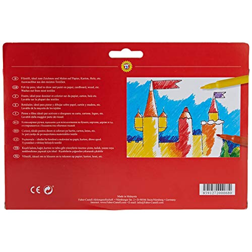Faber-Castell Faber-Castell 554250-50 Felt-Tip Pens - Multicoloured 1
