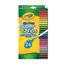 CRAYOLA SuperTips Washable Felt Tip Colouring Pens (Pack of 24)