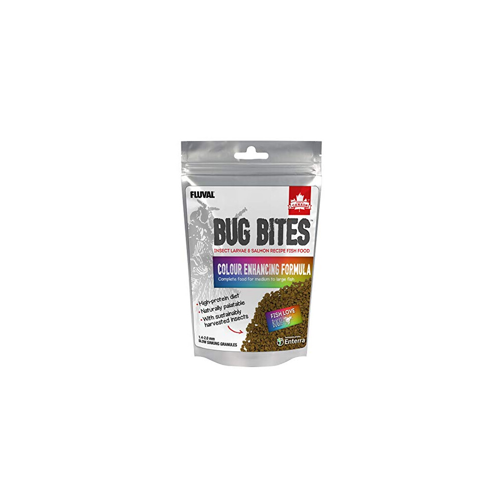 Fluval Bug Bites Colour Enhancing Fish Food, 125 g