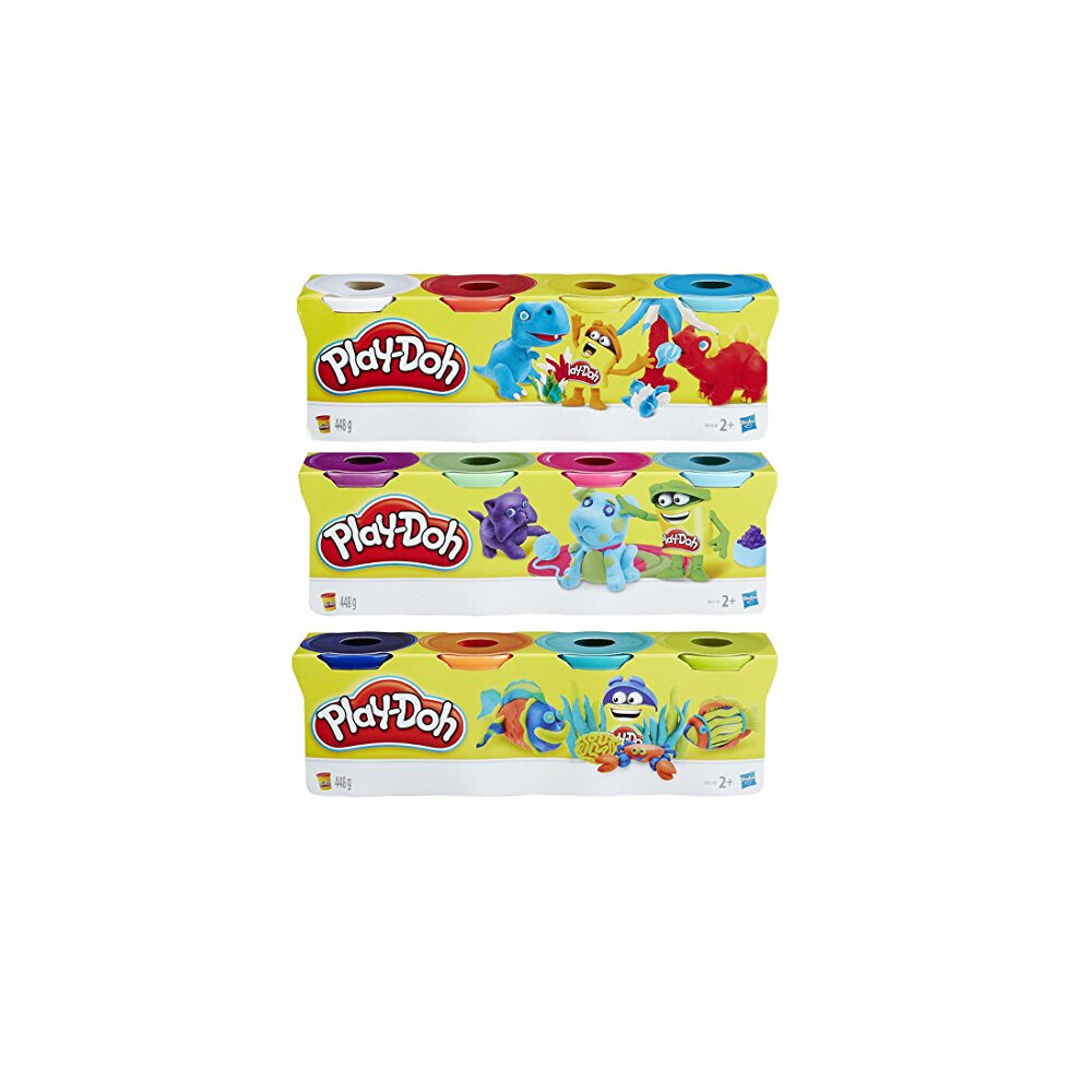 Play-Doh Colour Classic Tubs 3 X 4 Pack - 12