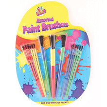 ARTBOX 3X Plastic Paint Brush - Assorted Colour (Pack of 15)