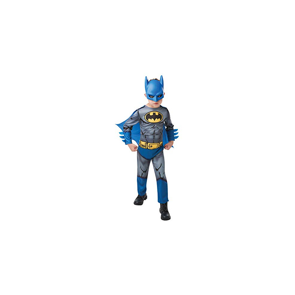 Rubies Rubie's Official Batman Comic Child's Classic Costume, Superhero Fancy Dress, Child's Size Small Age 3-4, Height 104 Cm Not,Specified