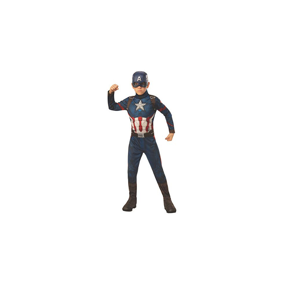 Rubie's Official Avengers Endgame Captain America, Classic Child Costume - Small, Age 3-4, Height 117 cm