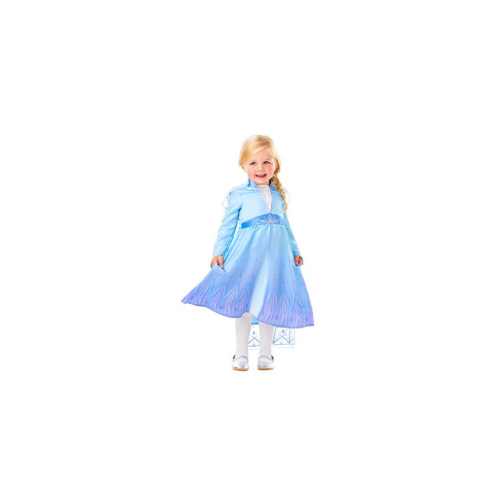 Rubie's Official Disney Frozen 2, Elsa Classic Travel Dress, Childs Costume, Size Age 9-10 Years