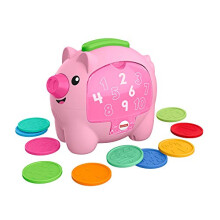 Fisher-Price GJC68 Laugh & Learn Count & Rumble Piggy Bank, Musical Baby Toy, Multicolour