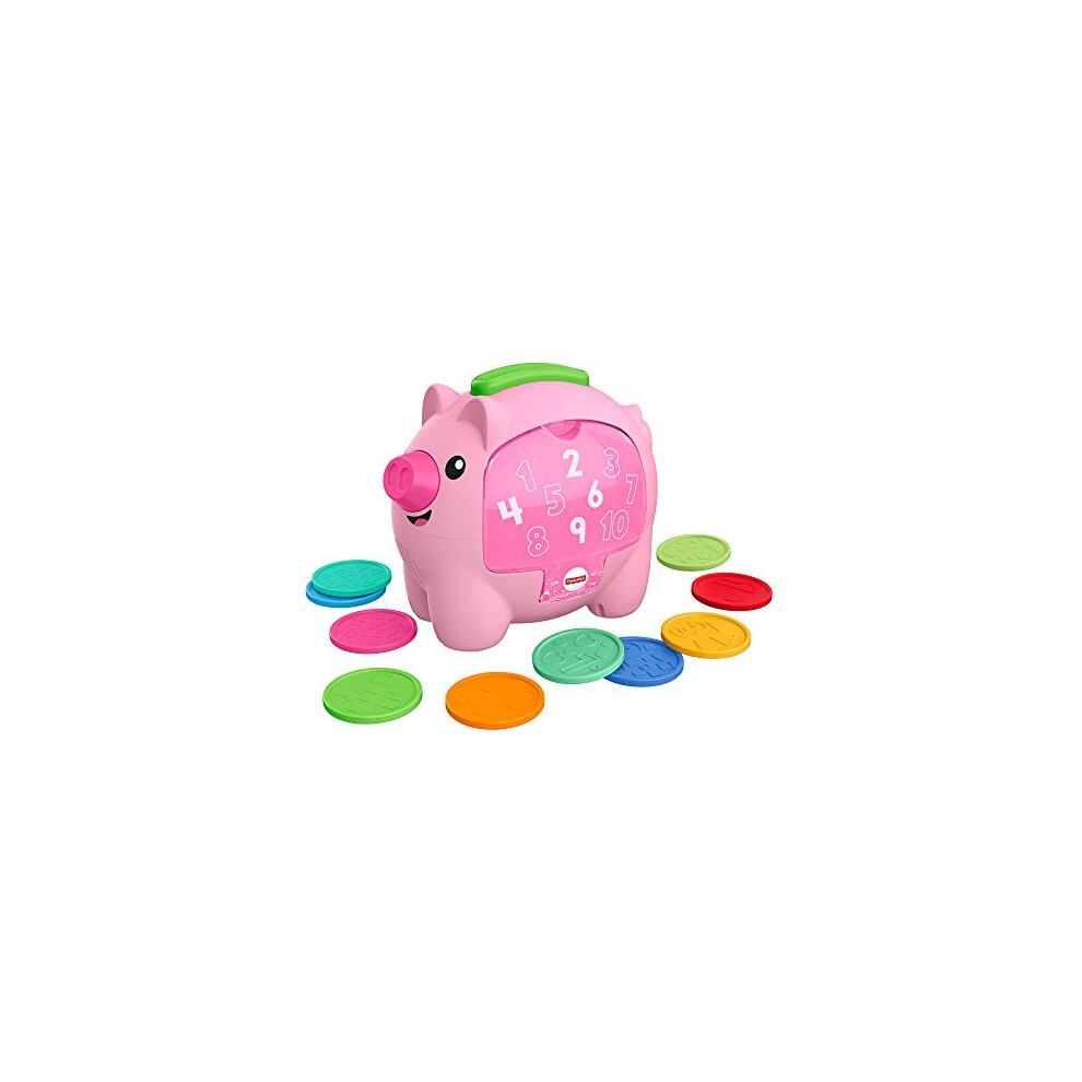 Fisher-Price GJC68 Laugh & Learn Count & Rumble Piggy Bank, Musical Baby Toy, Multicolour