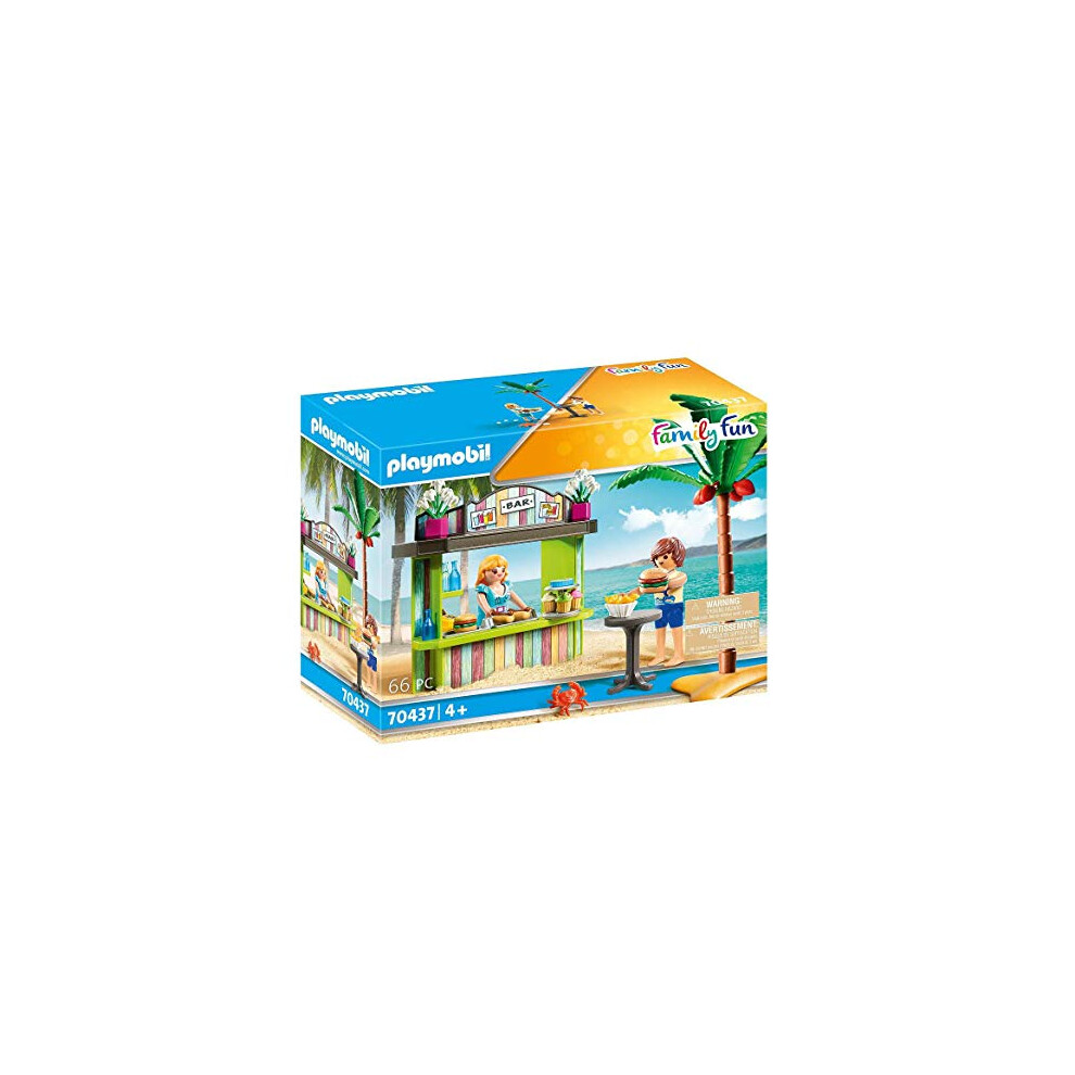 Playmobil 70437 Family Fun Beach Hotel Beach Snack Bar, for Children Ages 4+