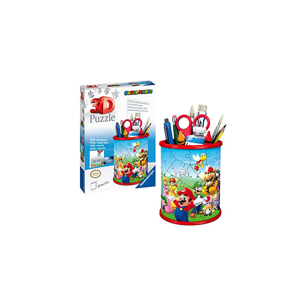 Ravensburger Super Mario - Pencil Pot 3D Jigsaw Puzzles for Kids Age 6 Years Up - 54 Pieces