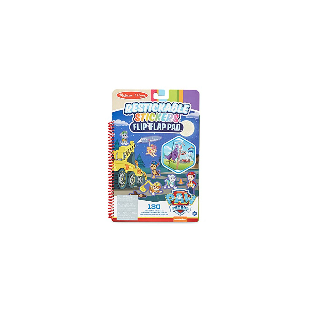 Melissa & Doug Paw Patrol Restickable Stickers Flip-Flap Pad - Ultimate Rescue