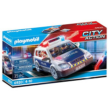 Playmobil City Action 6920 Police Car with Light and Sound Effects for Children Ages 5+, Multicolor, 24.5x13x10.5cm