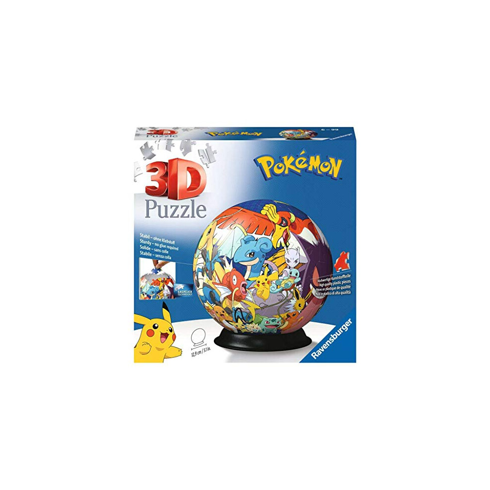 Ravensburger Pokemon 3D Jigsaw Puzzle Ball for Kids Age 6 Years Up - 72 Pieces