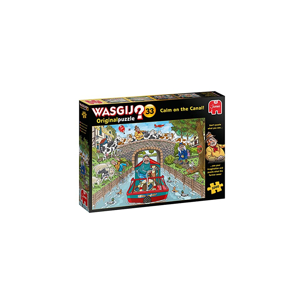 Wasgij Jumbo, Original 33 - Calm On The Canal!, Jigsaw Puzzles For Adults, 1,000 Piece