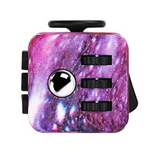 Paochocky Galaxy Fidget Toy Cube Toy with Click Ball, Anti-anxiety Anti-Stress Fidget Toys for Children, Teen, Adult Stress Reliever